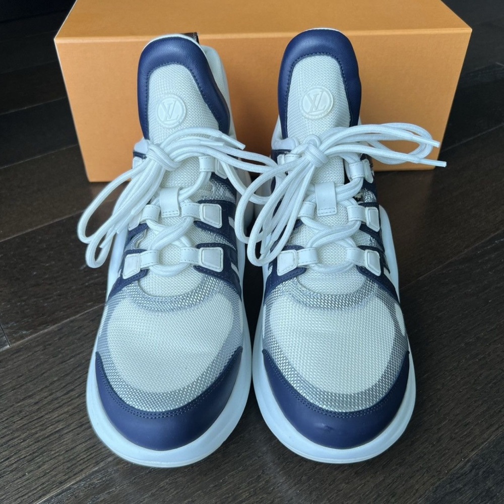 Louis Vuitton Arch-light White and Blue Sneakers